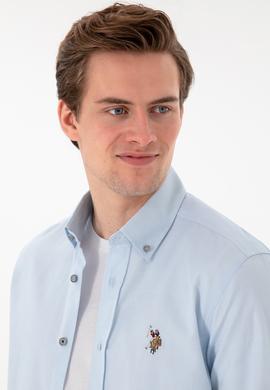 Erkek Açık Mavi Uzun Kollu Basic Gömlek - 50297913026