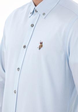 Erkek Açık Mavi Uzun Kollu Basic Gömlek - 50297913026