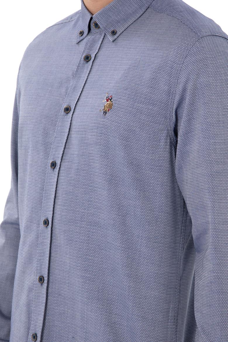 Erkek Lacivert Uzun Kollu Basic Gömlek - 50297913017