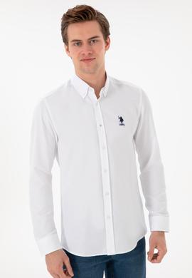 Erkek Beyaz Uzun Kollu Basic Gömlek - 50298009006