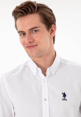 Erkek Beyaz Uzun Kollu Basic Gömlek - 50298009006