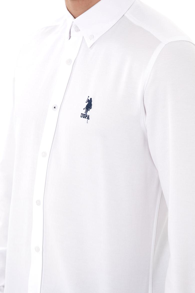 Erkek Beyaz Uzun Kollu Basic Gömlek - 50298009006