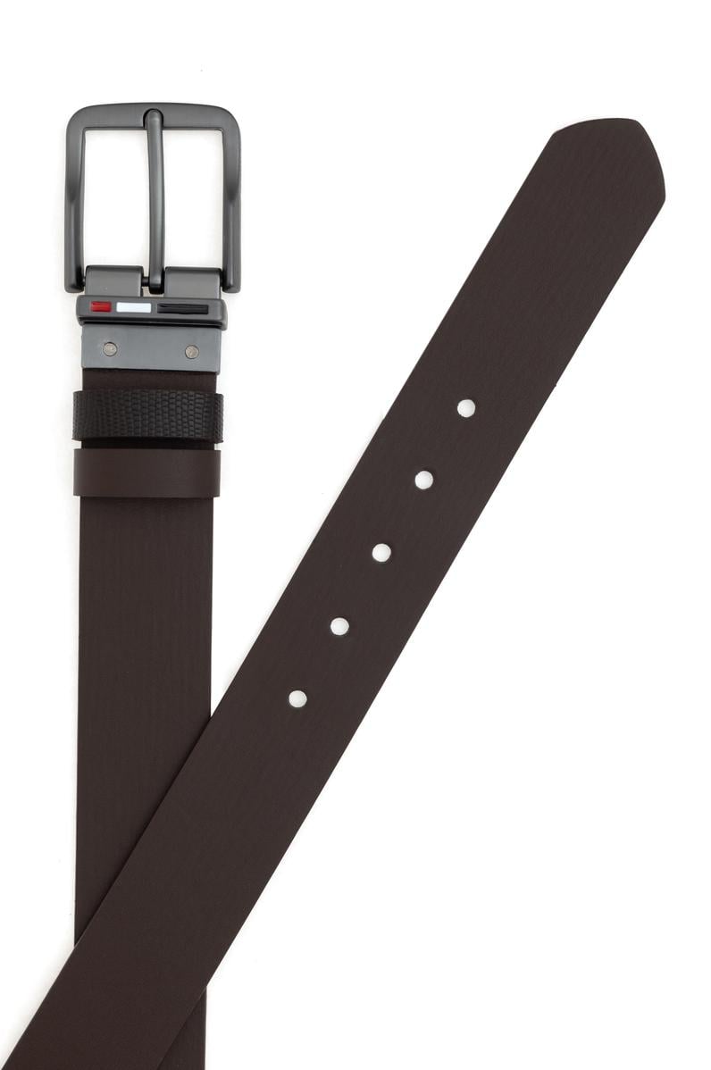 Erkek Kahverengi Çift Taraflı Kemer