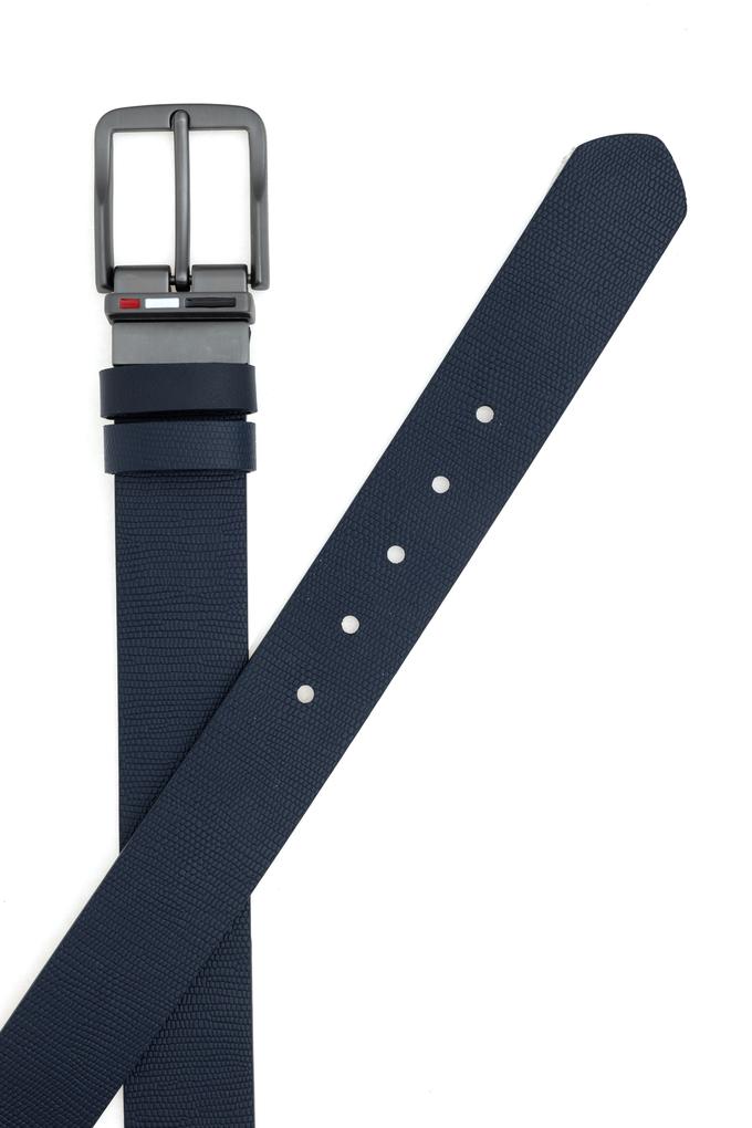 Erkek Lacivert Çift Taraflı Kemer