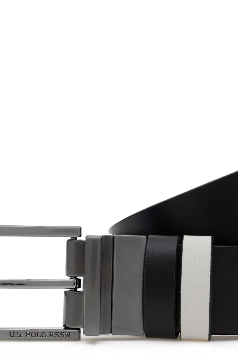 Erkek Siyah Çift Taraflı Kemer