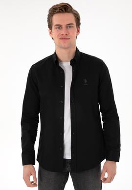 Erkek Siyah Uzun Kollu Basic Gömlek - 50298009022