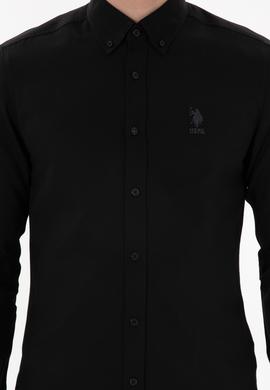 Erkek Siyah Uzun Kollu Basic Gömlek - 50298009022