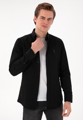 Erkek Siyah Uzun Kollu Basic Gömlek - 50298009022