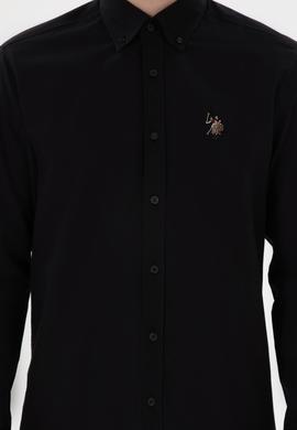 Erkek Siyah Uzun Kollu Basic Gömlek - 50298000030