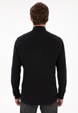 Erkek Siyah Uzun Kollu Basic Gömlek - 50298000030