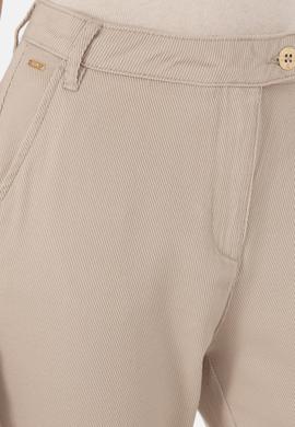 Kadın Taş Keten Karışımlı Carrot Hight Waist Fit Kanvas Pantolon - 50300659036