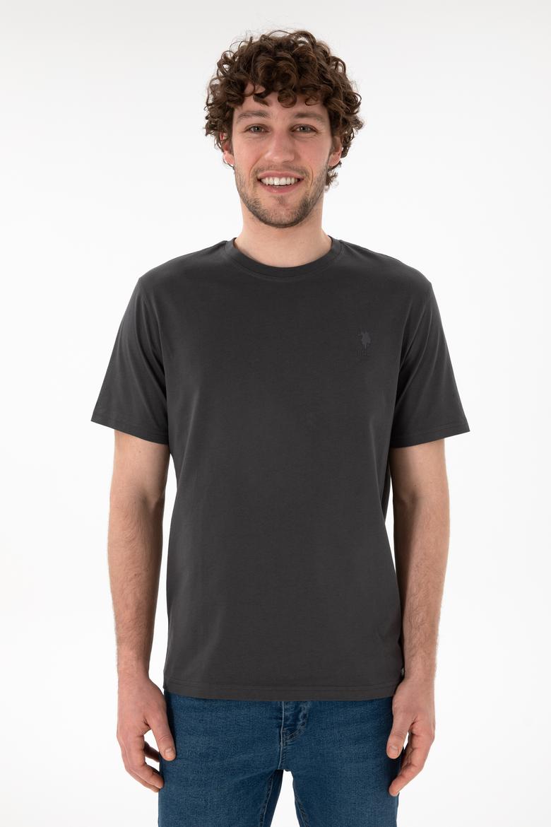 Erkek Antrasit Basic Tişört - 50294224053