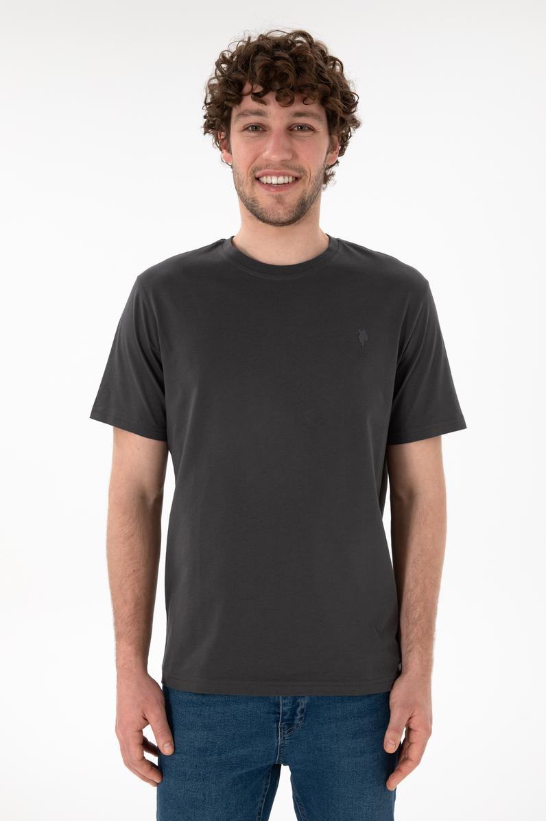 Erkek Antrasit Basic Tişört