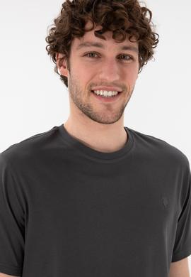 Erkek Antrasit Basic Tişört - 50294224053