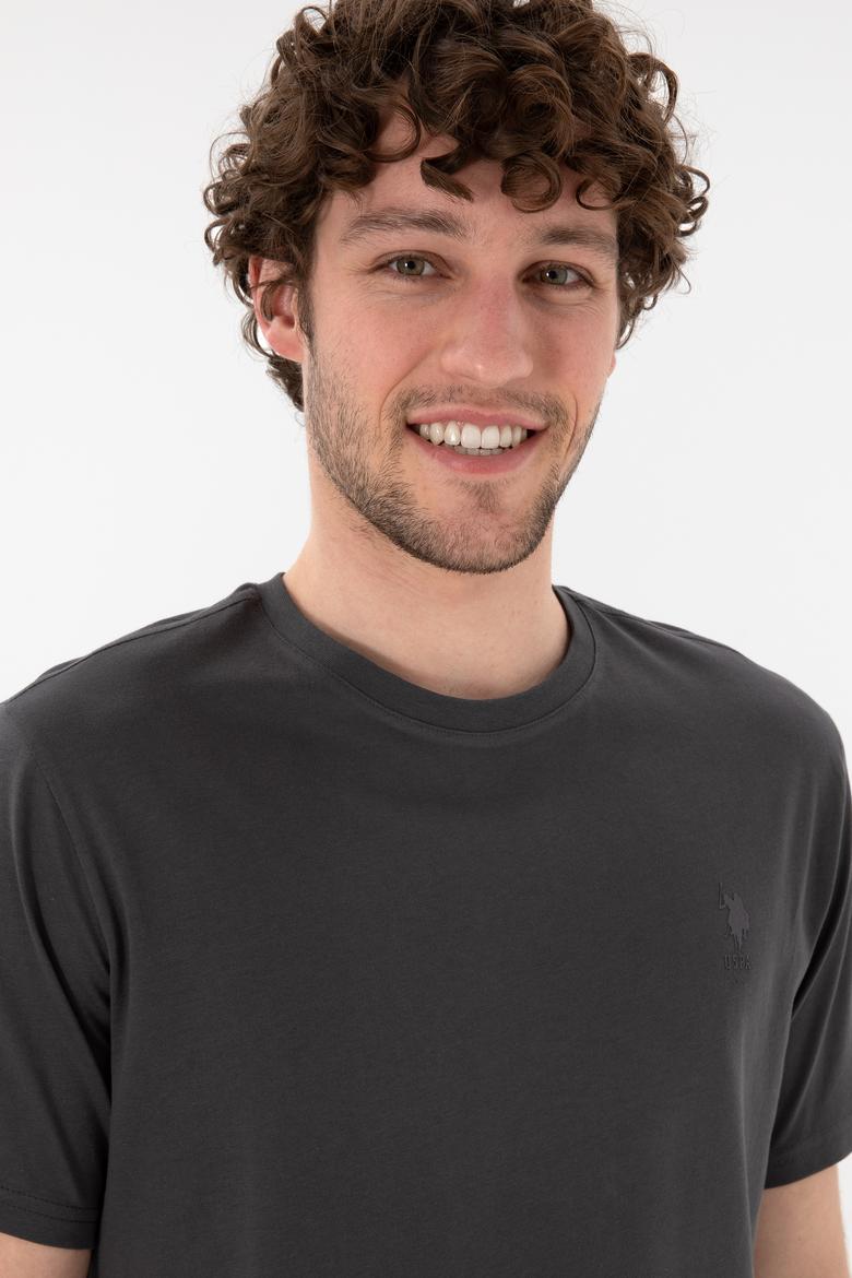 Erkek Antrasit Basic Tişört - 50294224053