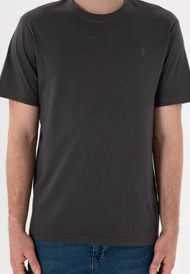 Erkek Antrasit Basic Tişört - 50294224053