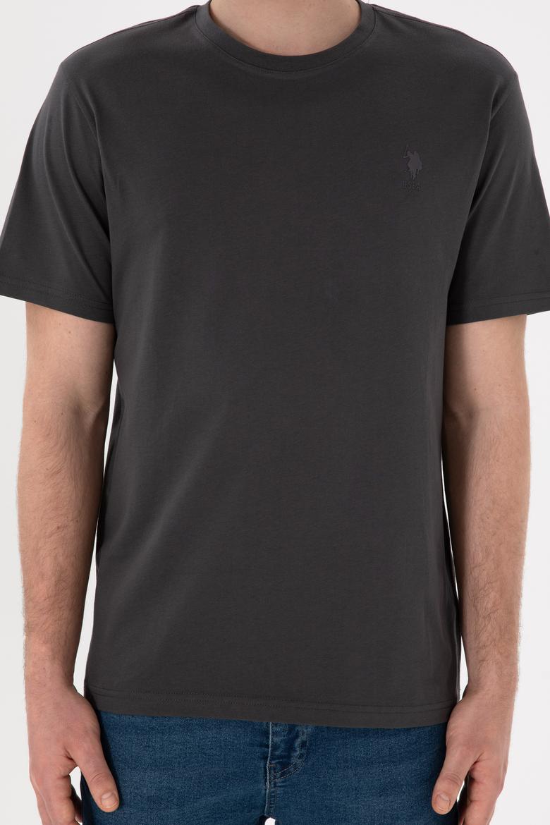 Erkek Antrasit Basic Tişört - 50294224053