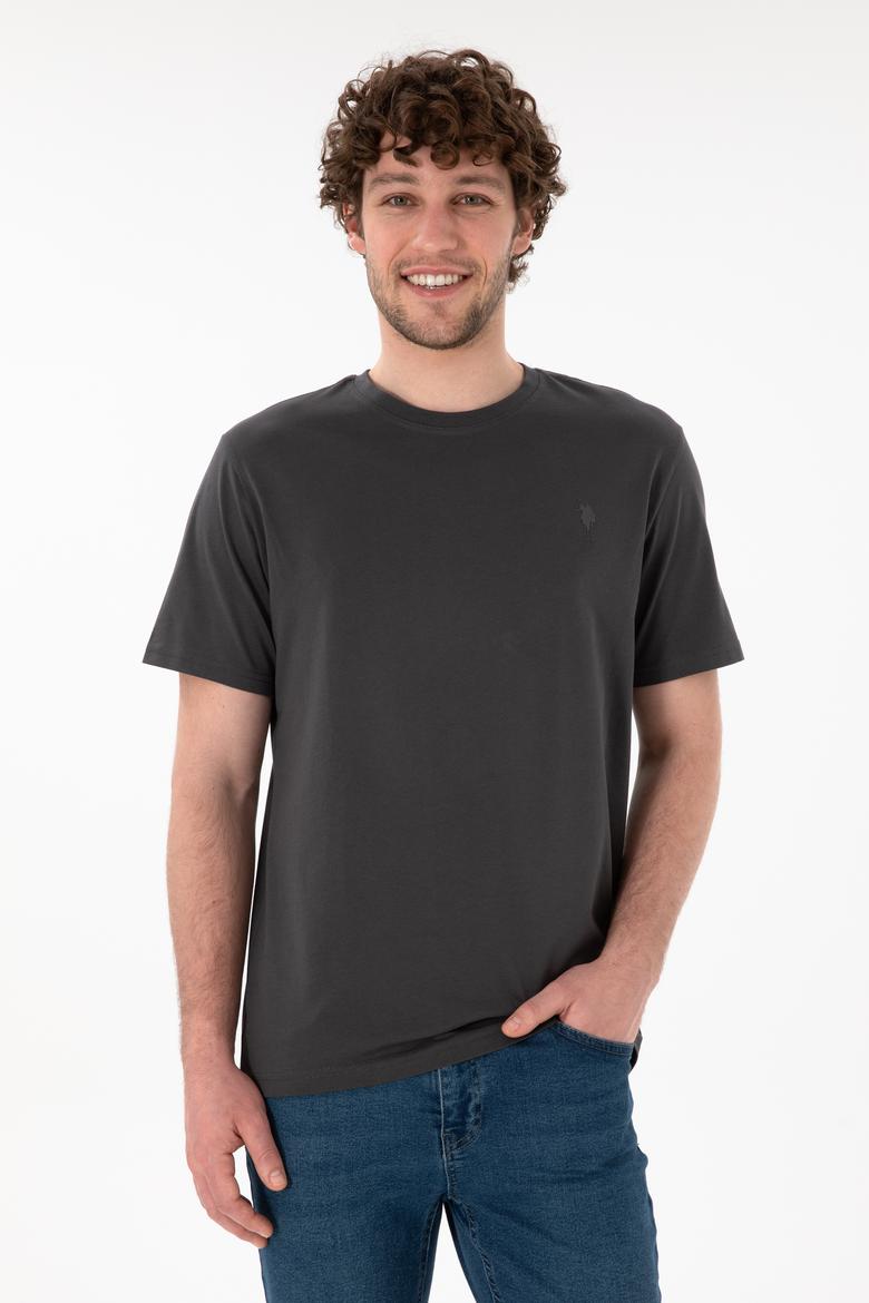 Erkek Antrasit Basic Tişört