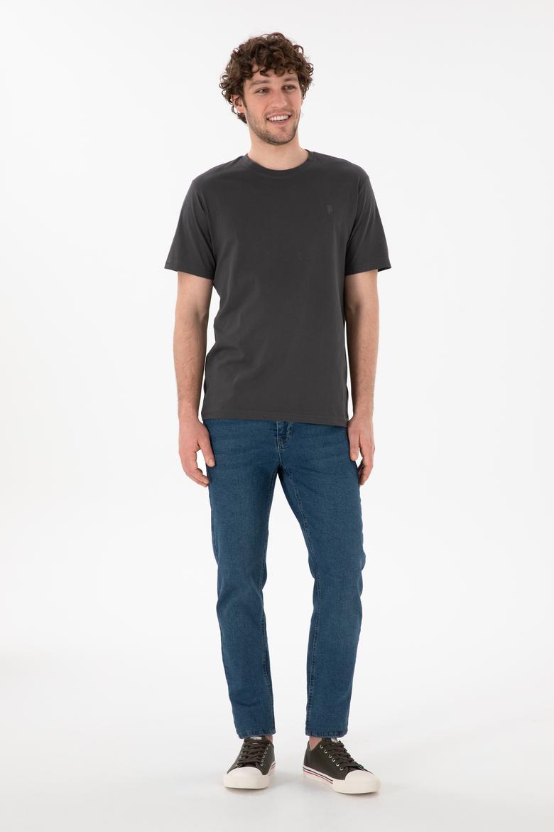 Erkek Antrasit Basic Tişört - 50294224053