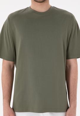 Erkek Comfort Fit Bisiklet Yaka Vizon Merserize Basic Tişört - 50313089028