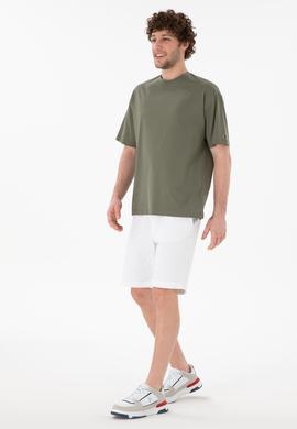 Erkek Comfort Fit Bisiklet Yaka Vizon Merserize Basic Tişört - 50313089028