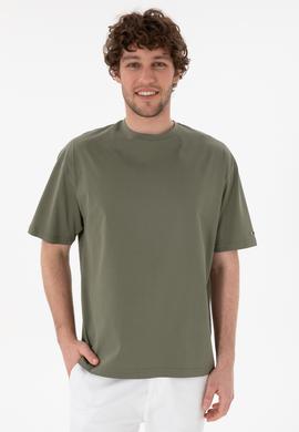 Erkek Comfort Fit Bisiklet Yaka Vizon Merserize Basic Tişört - 50313089028