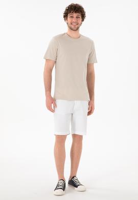 Erkek Regular Fit Bisiklet Yaka Taş Basic Tişört - 50305928111