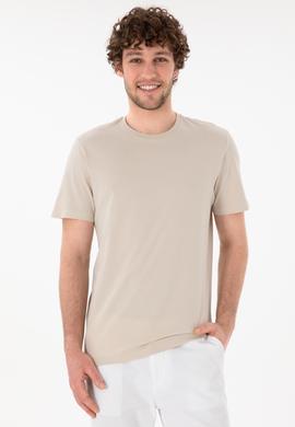 Erkek Regular Fit Bisiklet Yaka Taş Basic Tişört - 50305928111