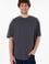 Erkek Long Fit Bisiklet Yaka Antrasit Basic Tişört