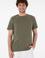 Erkek Regular Fit Bisiklet Yaka Koyu Haki Basic Tişört