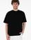 Erkek Comfort Fit Bisiklet Yaka Siyah Merserize Basic Tişört