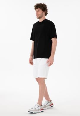 Erkek Comfort Fit Bisiklet Yaka Siyah Merserize Basic Tişört - 50313089009