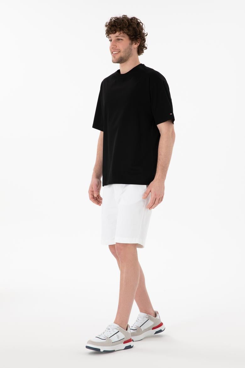 Erkek Comfort Fit Bisiklet Yaka Siyah Merserize Basic Tişört - 50313089009