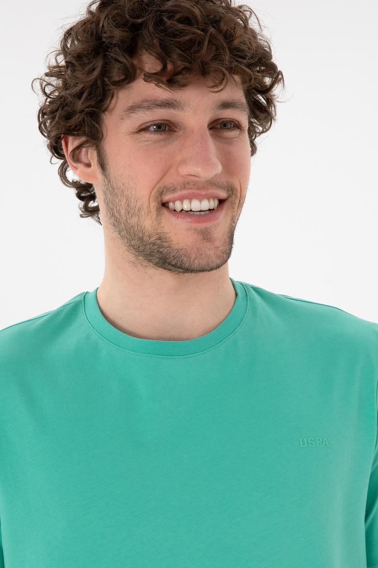 Erkek Regular Fit Bisiklet Yaka Mint Basic Tişört - 50305928183