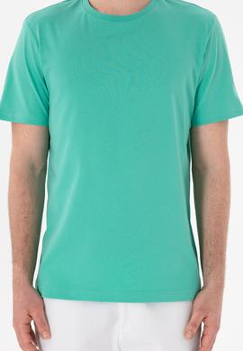 Erkek Regular Fit Bisiklet Yaka Mint Basic Tişört - 50305928183