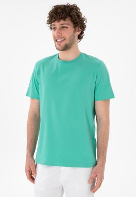 Erkek Regular Fit Bisiklet Yaka Mint Basic Tişört - 50305928183