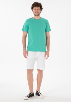 Erkek Regular Fit Bisiklet Yaka Mint Basic Tişört - 50305928183