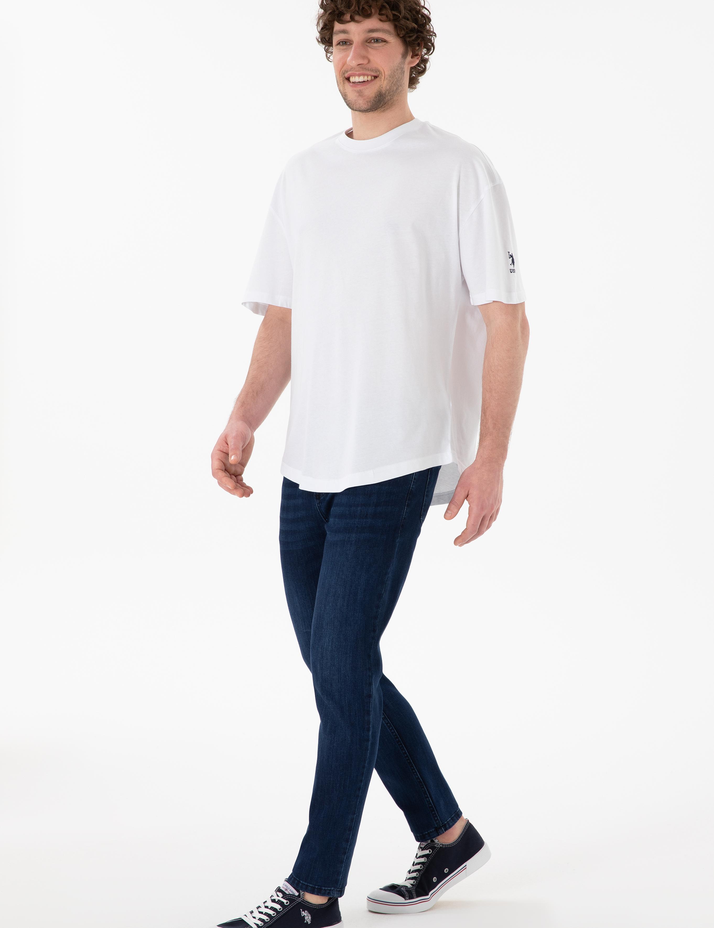 تی شرت یقه گرد آستین کوتاه LONG FIT یقه گرد مردانه یو اس پولو | U.S. Polo Assn. - تصویر 5