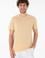 Erkek Regular Fit Bisiklet Yaka Bej Basic Tişört