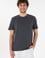 Erkek Regular Fit Bisiklet Yaka Antrasit Basic Tişört