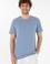 Erkek Regular Fit Bisiklet Yaka Mavi Basic Tişört
