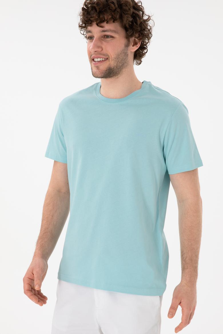 Erkek Regular Fit Bisiklet Yaka Aqua Basic Tişört - 50305928277