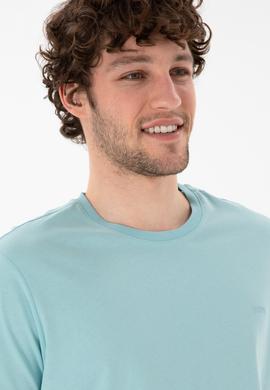 Erkek Regular Fit Bisiklet Yaka Aqua Basic Tişört - 50305928277