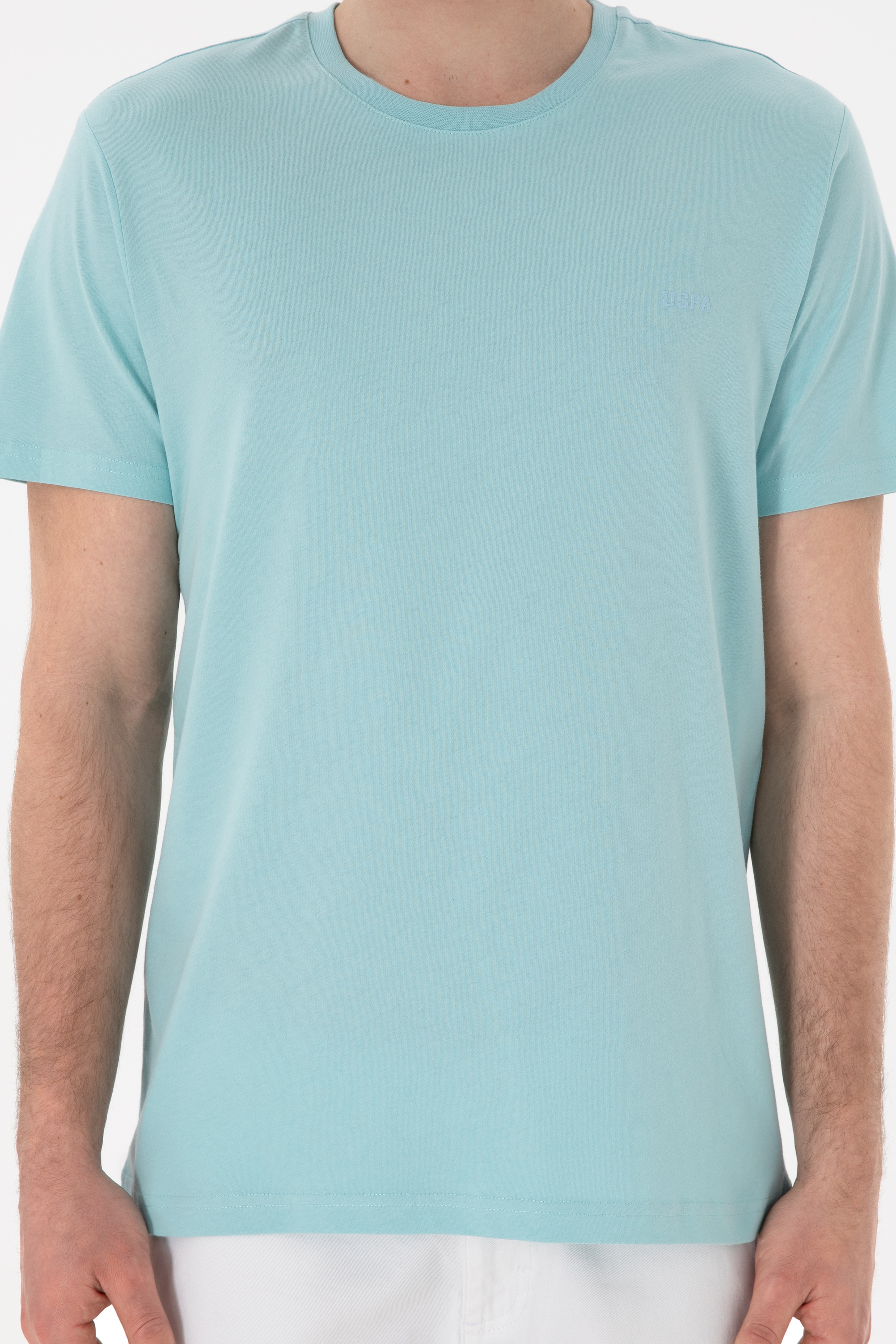 Erkek Regular Fit Bisiklet Yaka Aqua Basic Tişört - Image 7