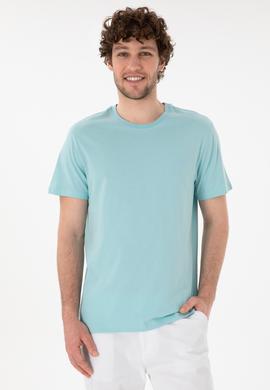 Erkek Regular Fit Bisiklet Yaka Aqua Basic Tişört - 50305928277