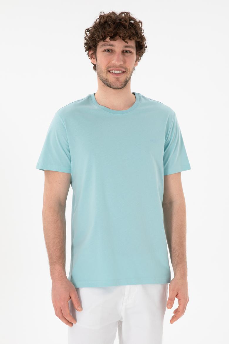 Erkek Regular Fit Bisiklet Yaka Aqua Basic Tişört - 50305928277