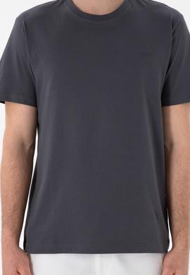 Erkek Regular Fit Bisiklet Yaka Antrasit Basic Tişört - 50305928160