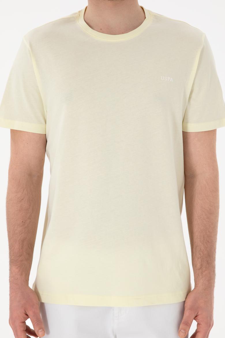 Erkek Regular Fit Bisiklet Yaka Limon Basic Tişört - 50305928300