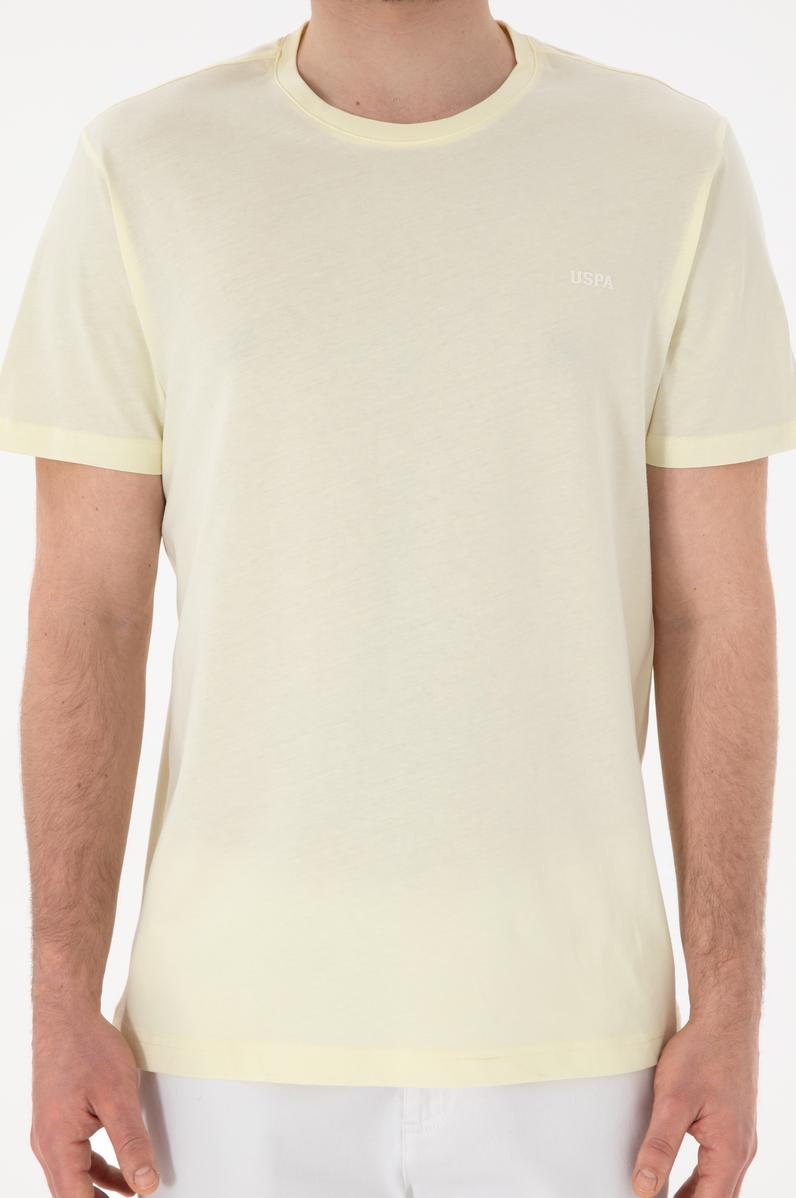 Erkek Regular Fit Bisiklet Yaka Limon Basic Tişört