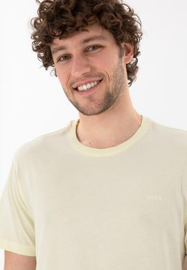 Erkek Regular Fit Bisiklet Yaka Limon Basic Tişört - 50305928300